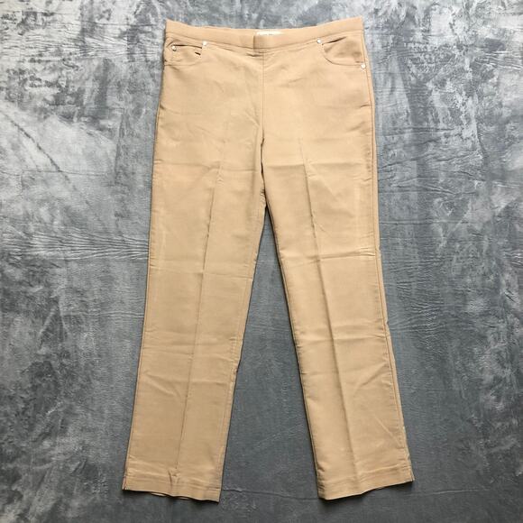 Pierre Marie Women's Stretch Dress Pants Straight Sz 2XL Beige - Picture 1 of 6